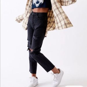 PacSun Black High Waisted Straight Leg Jeans
